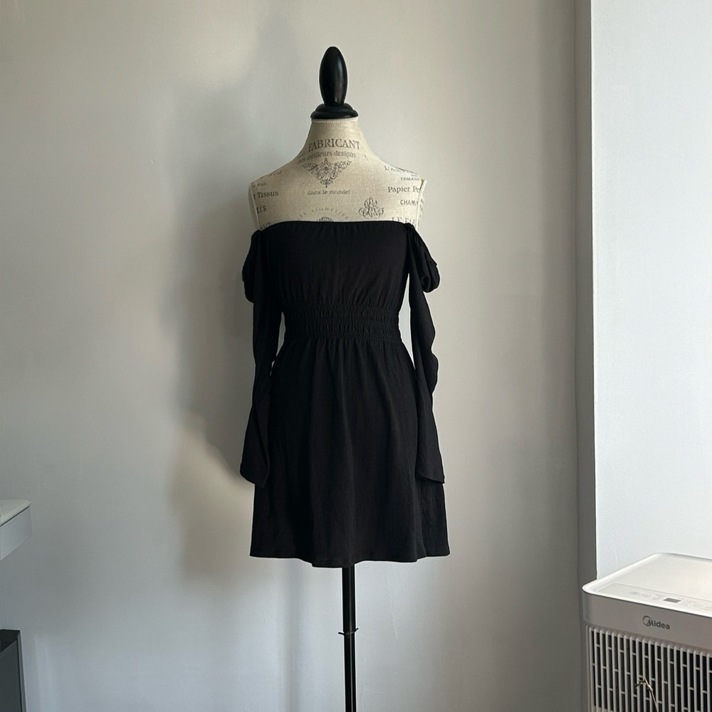 H&M Black Milkmaid Dress